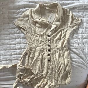 Elegant Beige Button-Down Shirt